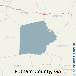 Putnam,Georgia County Map