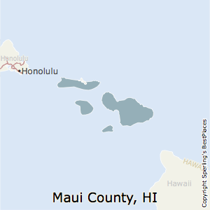 Maui,Hawaii County Map