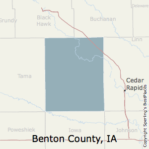 Benton,Iowa County Map