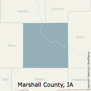 Marshall,Iowa County Map