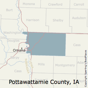 Pottawattamie,Iowa County Map