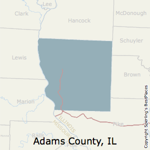 Adams,Illinois County Map