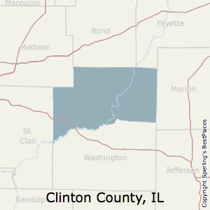 Clinton,Illinois County Map