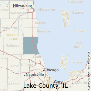 Lake,Illinois County Map