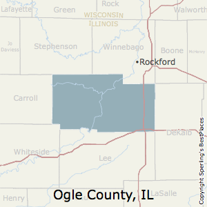 Ogle,Illinois County Map
