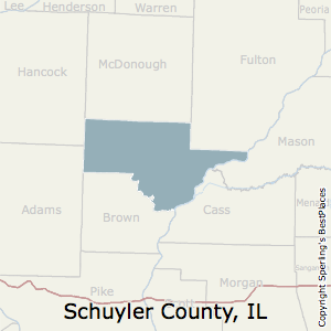 Schuyler,Illinois County Map