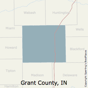 Grant,Indiana County Map
