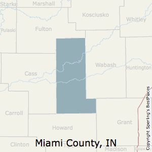 Miami,Indiana County Map
