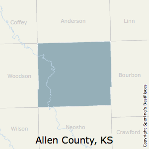 Allen,Kansas County Map