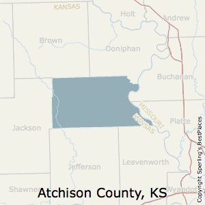 Atchison,Kansas County Map