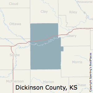 Dickinson,Kansas County Map
