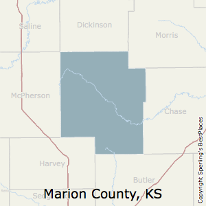 Marion,Kansas County Map