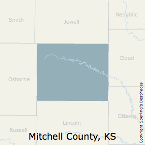 Mitchell,Kansas County Map