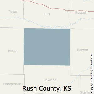 Rush,Kansas County Map