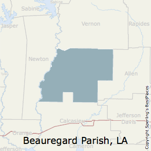 Beauregard Parish Map