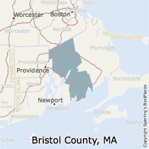 Bristol,Massachusetts County Map