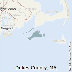 Dukes,Massachusetts County Map