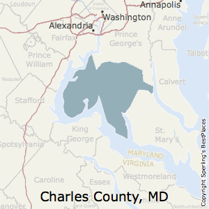 Charles,Maryland County Map