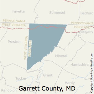 Garrett,Maryland County Map