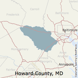 Howard,Maryland County Map