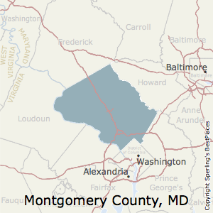 Montgomery,Maryland County Map