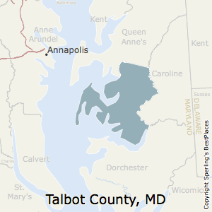 Talbot,Maryland County Map