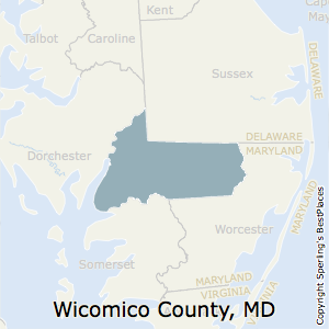 Wicomico,Maryland County Map
