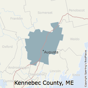 Kennebec,Maine County Map