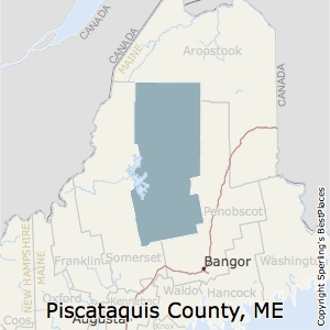 Piscataquis,Maine County Map