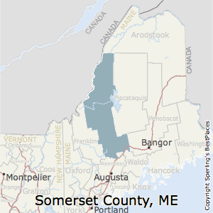 Somerset,Maine County Map