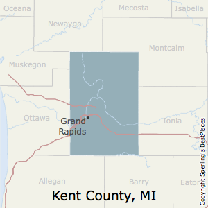 Kent,Michigan County Map