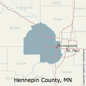 Hennepin,Minnesota County Map