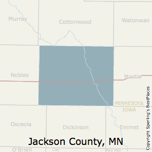 Jackson,Minnesota County Map