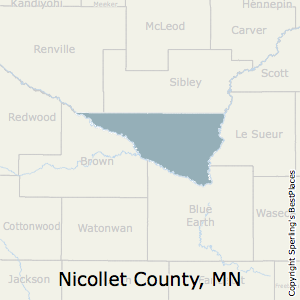 Nicollet,Minnesota County Map