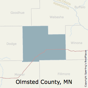 Olmsted,Minnesota County Map