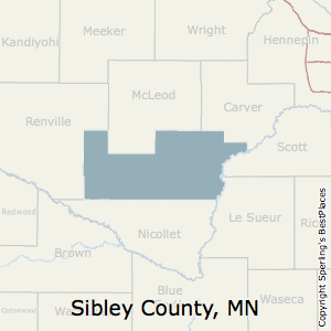 Sibley,Minnesota County Map