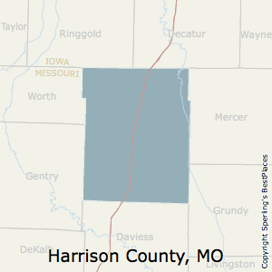 Harrison,Missouri County Map