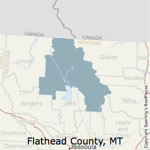 Flathead,Montana County Map