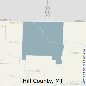 Hill,Montana County Map