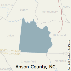 Anson,North Carolina County Map