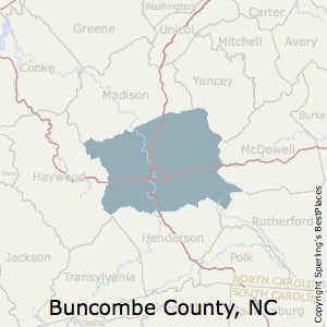 Buncombe,North Carolina County Map
