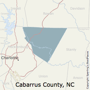 Cabarrus,North Carolina County Map
