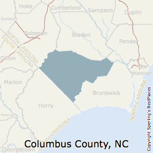 Columbus,North Carolina County Map