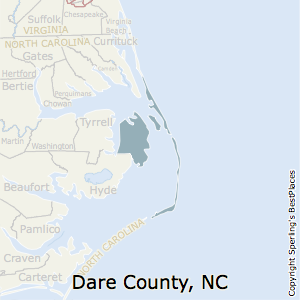 Dare,North Carolina County Map