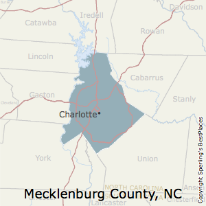 Mecklenburg,North Carolina County Map