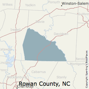 Rowan,North Carolina County Map