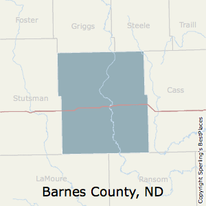 Barnes,North Dakota County Map