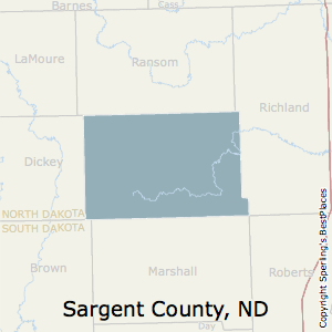 Sargent,North Dakota County Map