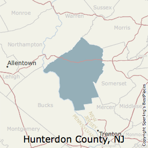 Hunterdon,New Jersey County Map