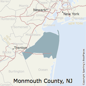 Monmouth,New Jersey County Map